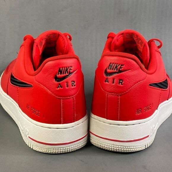 Nike Air Force 1 \'07 LV8 \'Cut Out Swoosh - University Red\' sneaker size 10.5